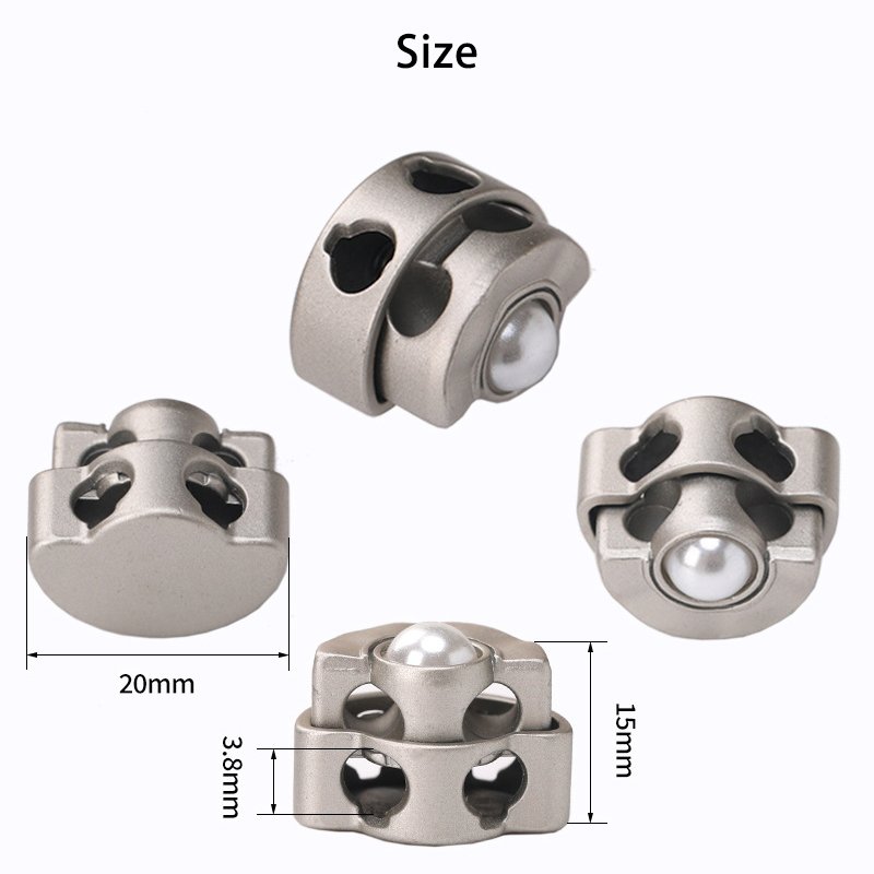 Anti Slip metal Cord Locks Hole Spring Toggle Stopper Fastener cord lock stopper for Bags Clothing