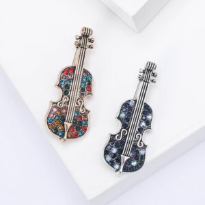 Design Elegant Note Treble Clef Brooch Crystal Music Note Brooch Pin for Wedding Christmas Costume Accessories Pins