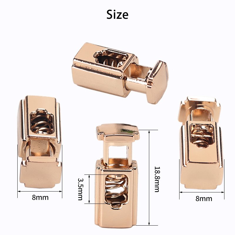 Cylindrical metal spring buckle big head single hole adjustment buckle