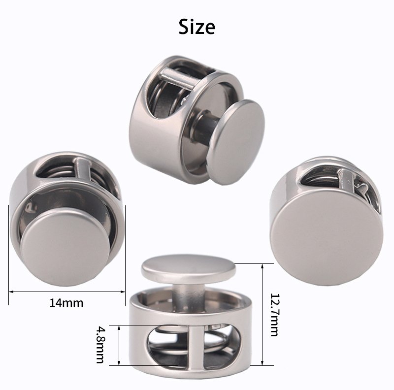 Metal Ball Mushroom Two Holes Adjustable Elastic Bungee Cord Spring Stopper For Accessories