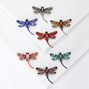 Jewelry Classic Dragonfly Brooches Crystal Diamond Insect Brooch Pin Party Gift Brooch Fashion Suit Clothing Decoration