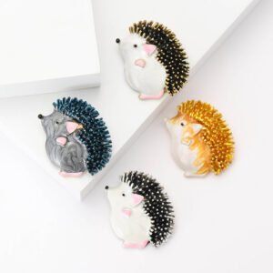 Cute Hedgehog Dropping Oil Brooch Cartoon Personality Animal Brooch