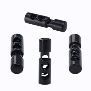 Round curved metal single holes cord lock adjustment cord end stopper drawstring rope spring lock metal cord stopper
