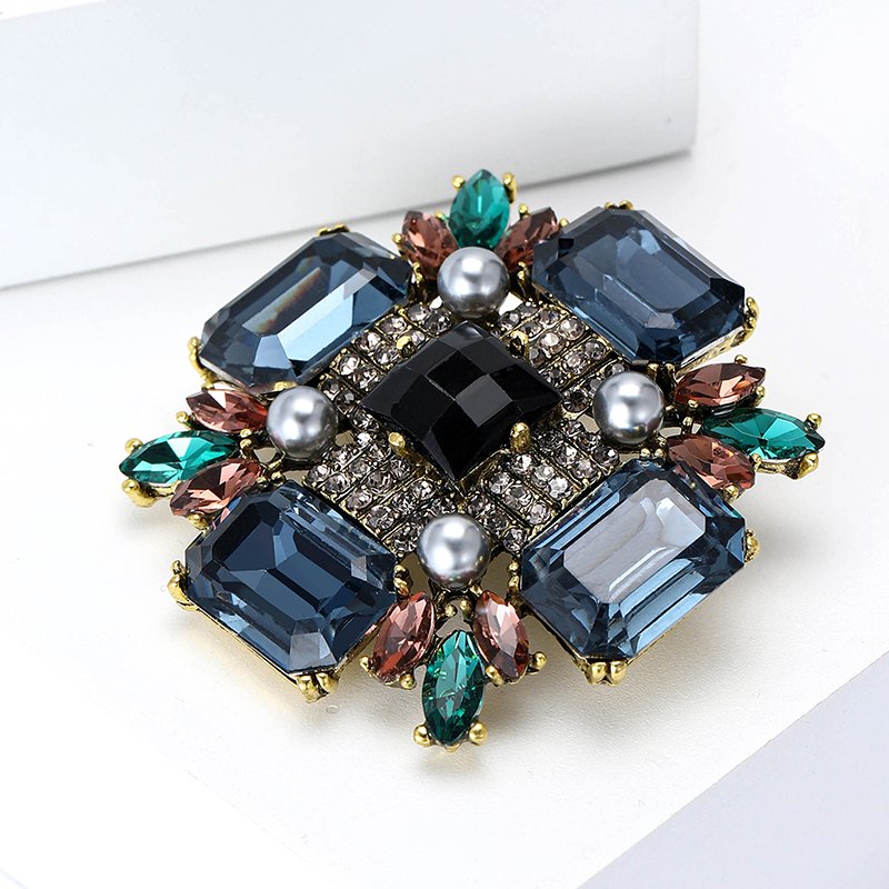 Fashion Crystal Cross Brooch Women Brooch Jewelry