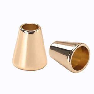 Conical metal bell straight-through elastic adjustment buckle belt tail button