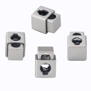 Square metal spring buckle single hole adjustment buckle