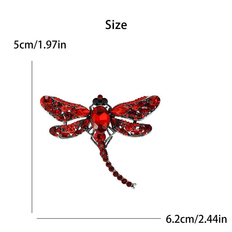 Jewelry Classic Dragonfly Brooches Crystal Diamond Insect Brooch Pin Party Gift Brooch Fashion Suit Clothing Decoration