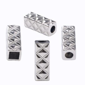 Rectangular convex metal hanging bell straight tube rope head buckle electroplated galvanized alloy