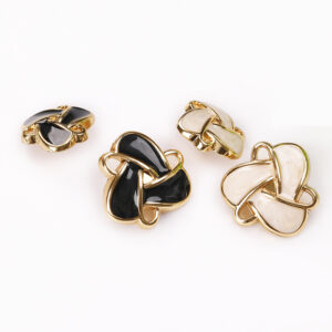 Enamel Drip Art Irregular Alloy Buttons - Custom Hand-Sewn for Designer Coats