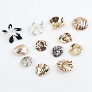 Abstract Sculptural Alloy Shank Button for Couture Coats, Artistic Metal Sewing Button for High-Fashion Outerwear, Limited Edition Design